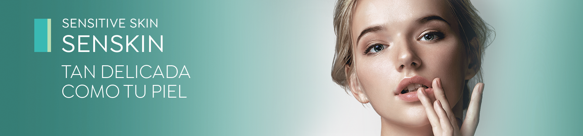 Foto rostro mujer - Ainhoa Cosmetics.Sensitive Skin. Senskin. Tan delicada como tu piel