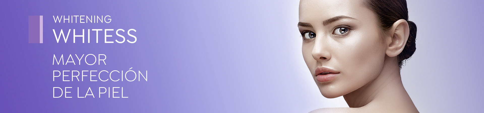 Foto rostro mujer - Ainhoa Cosmetics. Whitening. whitess. Mayor perfección de la piel